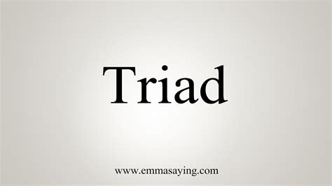 how to say triad.